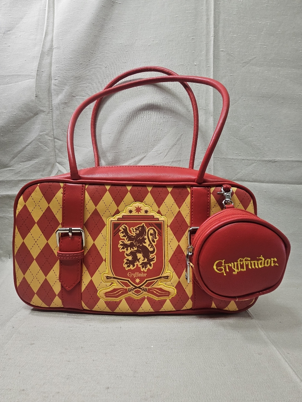 Shein Red and Gold Iconic Wizard House Logo Women's Bag